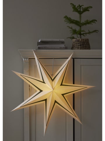 STAR Trading Papieren ster "Stripe" wit/groen - Ø 80 cm