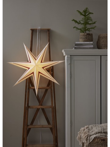 STAR Trading Papieren ster "Stripe" wit/rood - Ø 80 cm