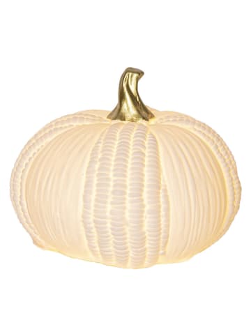STAR Trading Led-decoratie "Pumpkin" wit/goudkleurig - (H)12 x Ø 15 cm