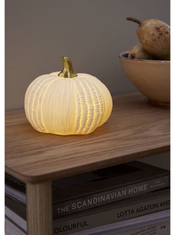 STAR Trading Led-decoratie "Pumpkin" wit/goudkleurig - (H)12 x Ø 15 cm