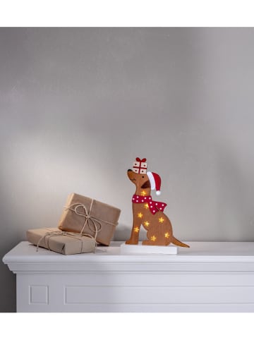 Led-decoratieobject "Dogge" bruin - (B)24,5 x (H)33,5 cm