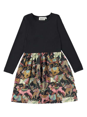 molo Kleid in Schwarz/ Hellbraun