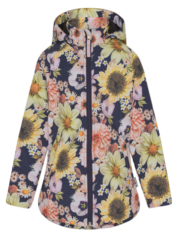 molo Softshelljacke in Dunkelblau/ Gelb