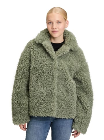 AMBER & JUNE Fleecejacke in Oliv