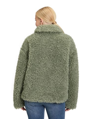 AMBER & JUNE Fleecejacke in Oliv