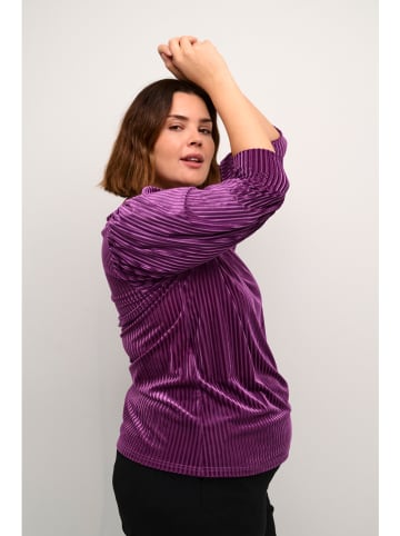 KAFFE curve Samtshirt "cacanna" in Lila