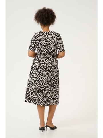 KAFFE curve Kleid "ivena" in Beige/ Braun