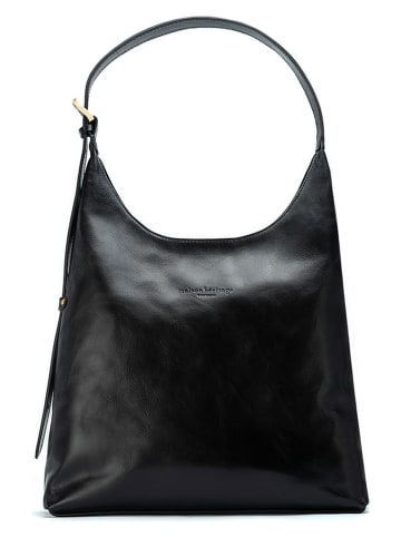maison héritage PARIS Leder-Schultertasche "KIRAI VINTAGE" in Schwarz - (B)43 cm - (H)35 cm - (T)12 cm