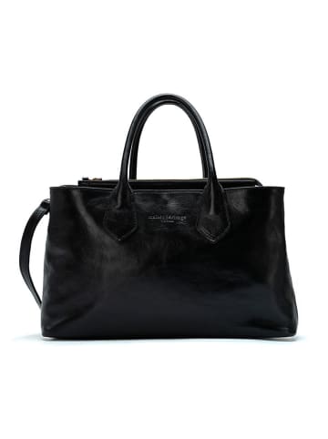 maison héritage PARIS Leren handtas "MILIA VINTAGE" zwart - (B)39 cm - (H)25 cm - (D)17 cm