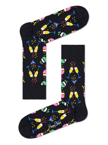 Happy Socks Skarpety (3 pary) w kolorze czarnym