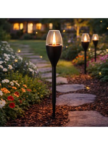 Joybos Solarne lampy ogrodowe LED (6 szt.) w kolorze czarnym na trzonku - dł. 37 cm