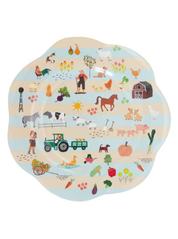 Overbeck and Friends Frühstücksteller "My Little Farm" in Bunt - Ø 22 cm