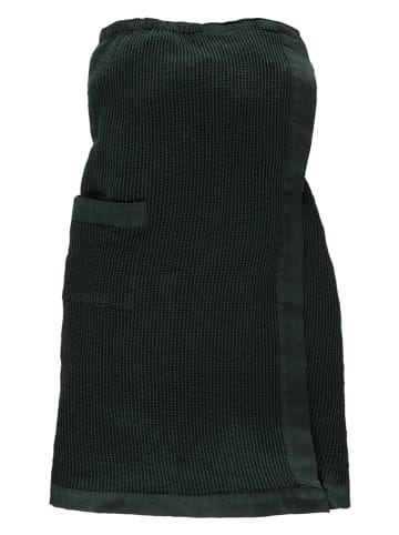 Rento Saunakilt in Schwarz/ Dunkelgrün - (L)85 x (B)145 cm