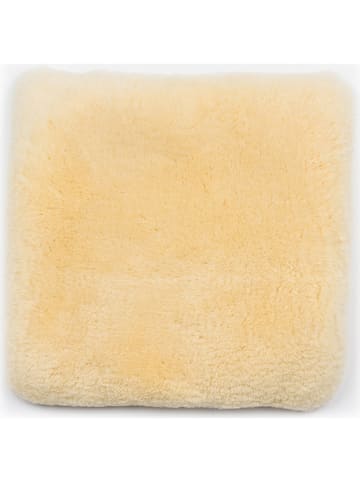 Sitzauflage mit Merinofell in Gelb