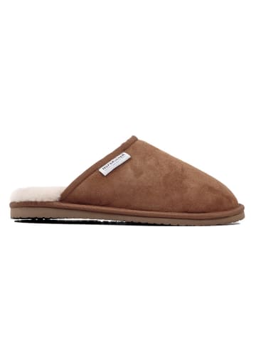 Leren pantoffels "Kopenhagen" bruin