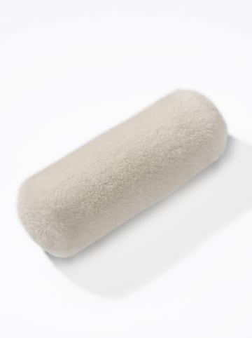 Lammfell-Nackenrolle in Weiß - (B)40 x (H)16 cm