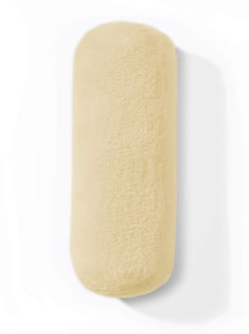 Lammfell-Nackenrolle in Beige - (B)40 x (H)16 cm