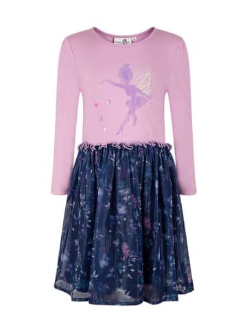 Jurk lichtroze/donkerblauw