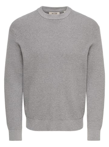 ONLY & SONS Trui "Marius" lichtgrijs