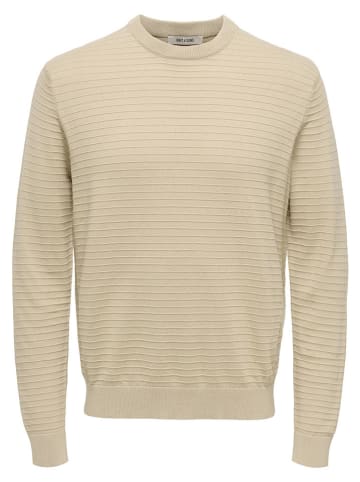 ONLY & SONS Sweter "Storm" w kolorze beżowym