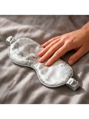 CXL by Christian Lacroix Zijden slaapmasker wit/grijs - (L)20,5 cm