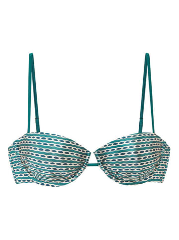 Copenhagen Studios Biustonosz bikini w kolorze morsko-kremowym