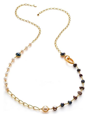 L'Atelier de Gaia Vergold. Halskette mit Schmuckelementen - (L)45 cm