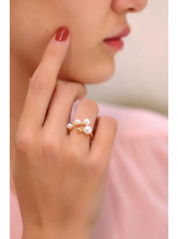 L'Atelier de Gaia Vergold. Ring mit Perlen