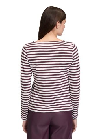 BETTY & CO Longsleeve in Weiß/ Bordeaux