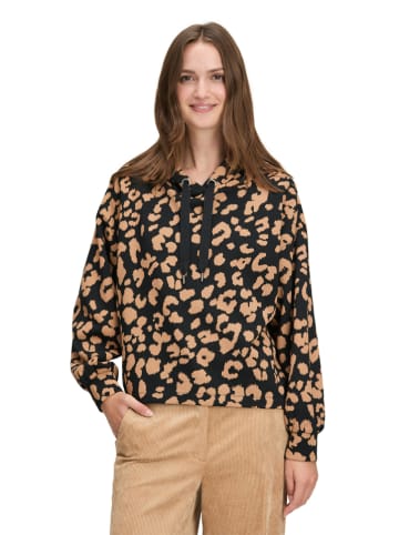 BETTY & CO Hoodie in Schwarz/ Hellbraun