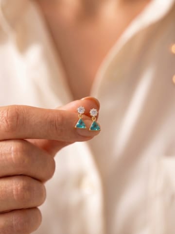 Lodie Silver Oorstekers met edelstenen