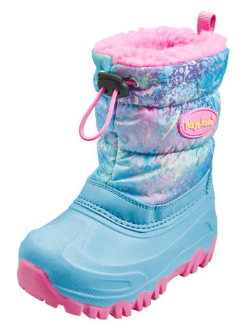 Playshoes Winterboots in Pink/ Hellblau