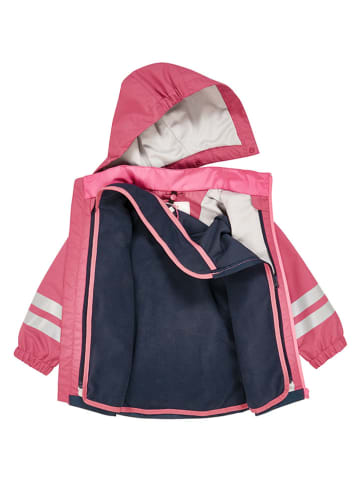 Playshoes 3in1-Regenjacke in Pink/ Dunkelblau