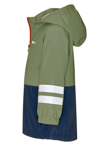 Playshoes 3in1-Regenjacke in Oliv/ Dunkelblau