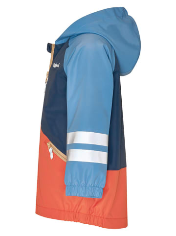 Playshoes Regenjacke in Blau/ Dunkelblau/ Orange
