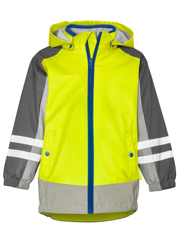 Playshoes 3in1-Regenjacke in Gelb/ Grau