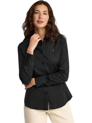 Polo Club Blouse - slim fit - zwart