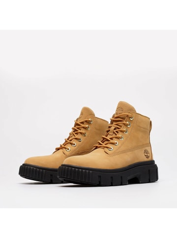 Leder-Boots "Greyfield Mid" in Hellbraun