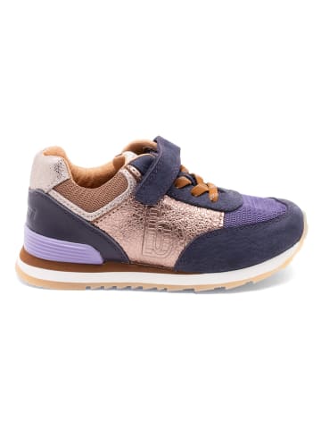bisgaard Leder-Sneakers "Walde" in Lila/ Rosa