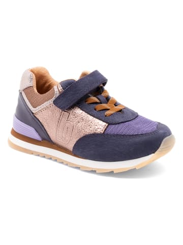 bisgaard Leder-Sneakers "Walde" in Lila/ Rosa
