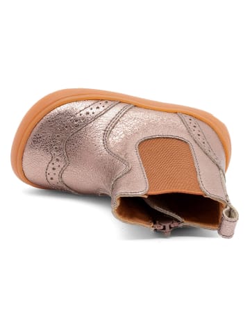 bisgaard Leder-Barfußschuhe "Katie" in Rosa/ Gold