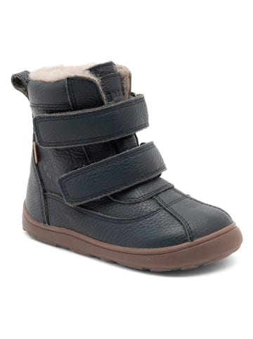 bisgaard Leder-Barfußschuhe "Benny" in Dunkelblau