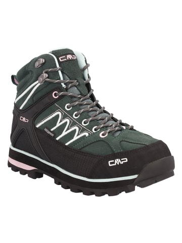 CMP Skórzane buty trekkingowe "Moon Mid" w kolorze zielonym