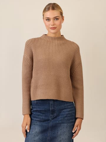 APART Sweter w kolorze jasnobrązowym