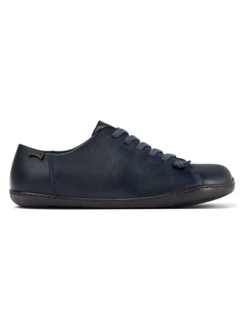 Camper Leder-Schnürschuhe in Dunkelblau