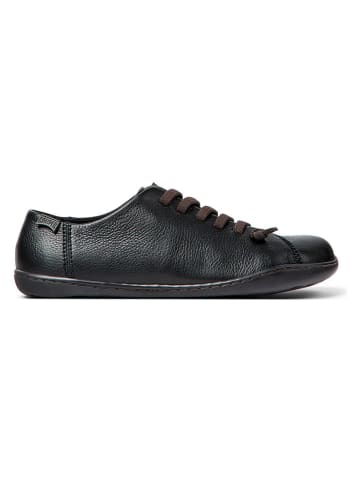 Camper Leder-Schnürschuhe in Schwarz