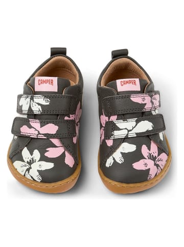Camper Leder-Sneakers in Anthrazit/ Rosa