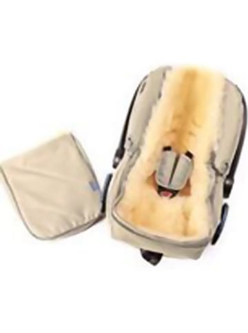 Lammfell-Fußsack "Maxi" in Beige - (L)80 x (B)30 cm
