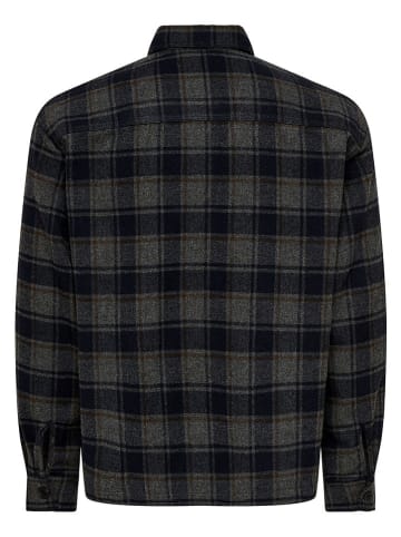 ONLY & SONS Hemdjacke "Seske" in Grau/ Dunkelblau