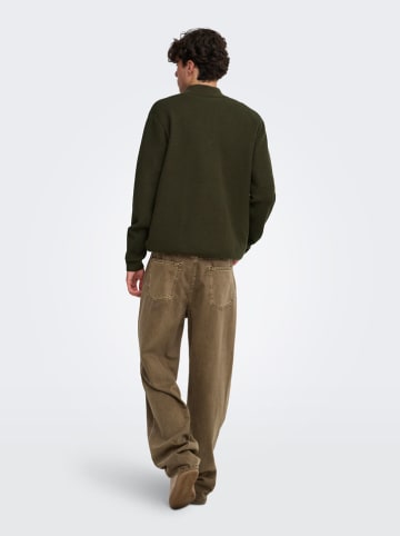 ONLY & SONS Sweter "Carter" w kolorze khaki
